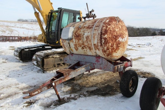 Ammonia tank on cart