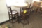 High top pub style wooden table and 3 chairs