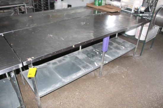 Stainless prep table w/ under storage