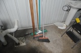 (2) SQUEEGEES AND (2) BROOMS