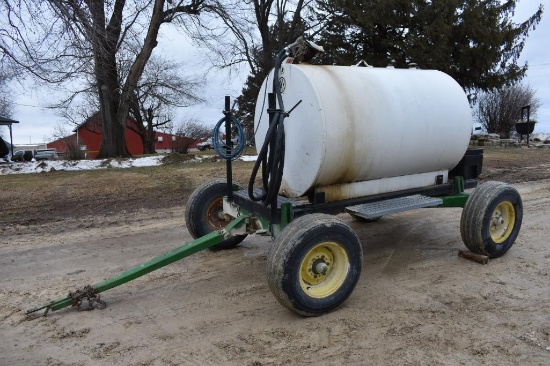 Shop built 500 gal. fuel wagon on running gear