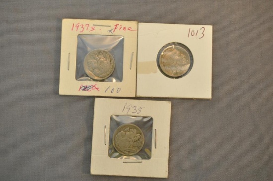 (3) BUFFALO NICKELS