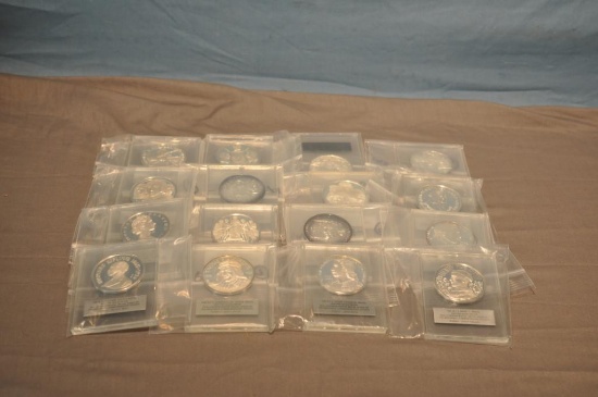 (16) SILVER PROOF MEDALS
