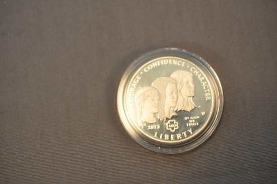 2013 GIRL SCOUTS SILVER DOLLAR