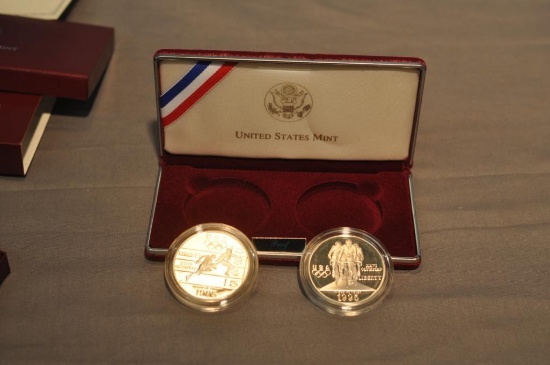 (2) 1995 UNITED STATES OLYMPICS SILVER DOLLARS
