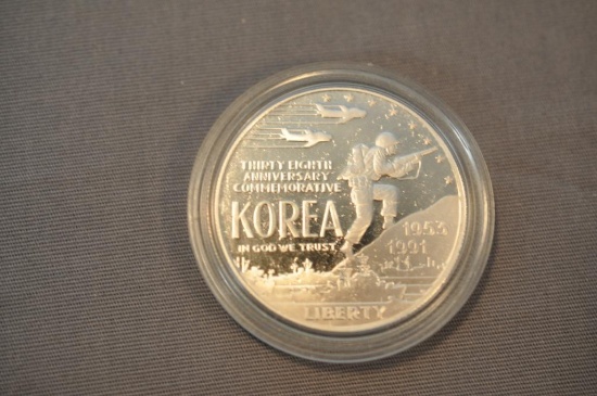 1991 KOREAN WAR SILVER DOLLAR