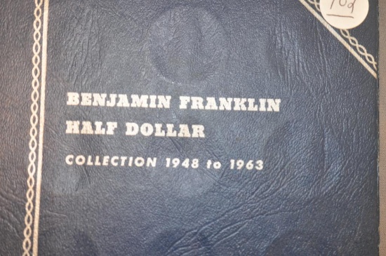 (30) FRANKLIN HALF DOLLARS IN BLUE BOOK