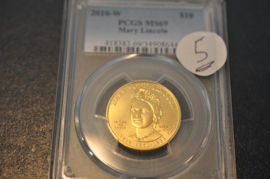 2010-W MARY LINCOLN PCGS MS 69 GOLD