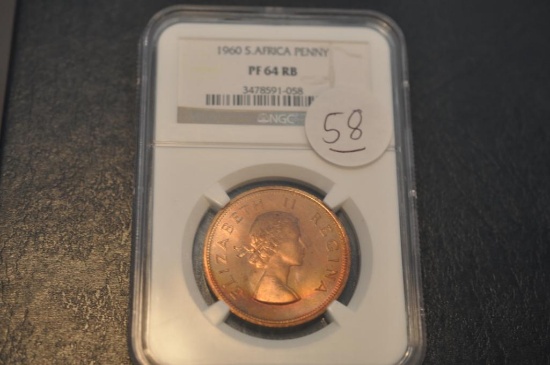 1960 NGC PF 64 RB S. AFRICA PENNY