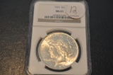 1922 NGC MS 63 SILVER PEACE DOLLAR