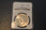 1925 NGC MS 63 SILVER PEACE DOLLAR