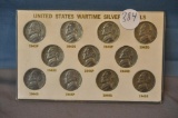 UNITED STATES WARTIME SILVER NICKELS