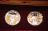 1984 OLYMPICS 2-PIECE SILVER DOLLAR SET