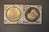 (2) FOREIGN SILVER COINS