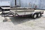 1987 Superior 16' bumper hitch flatbed trailer