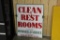 Sinclair Clean Restrooms Driveway Porcelain sign