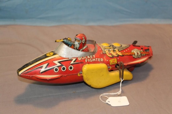 Marx Toys Rocket Fighter wind-up tin toy