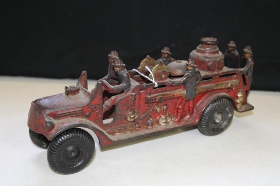 11" cast iron arcade fire truck