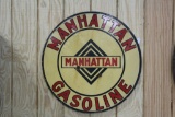 Manhattan Gasoline Porcelain sign