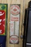 Red Crown Gasoline Thermometer Porcelain sign