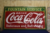 Coca Cola Fountain Servicen Porcelain sign