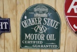 Quaker State Motor Oil Porcelain Driveway sign