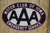Motor Club of Iowa Porcelain sign
