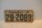 1929 NEBRASKA LICENSE PLATE