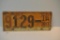 1913 IOWA LICENSE PLATE