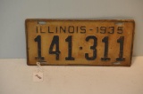 1935 ILLINOIS LICENSE PLATE