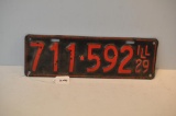 1929 ILLINOIS LICENSE PLATE