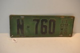 1929 IOWA LICENSE PLATE