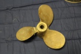 Vintage brass boat motor propellor