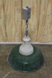 Antique porcelain gas station style lamp shade