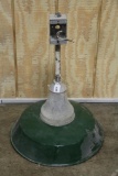 Antique porcelain gas station style lamp shade