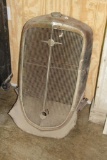 Antique Chevrolet slant front grill, shroud, and radiator