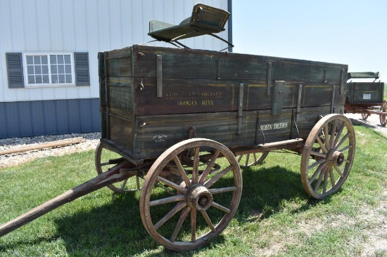 John Deere 10 1/2' wooden high wheeled wagon