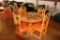 Mexican styled round pedestal table and 4 chairs