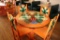 Mexican styled round pedestal table and 4 chairs