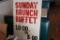 Single sided folding Sunday brunch sign