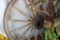 5' diameter antique wooden wagon wheel