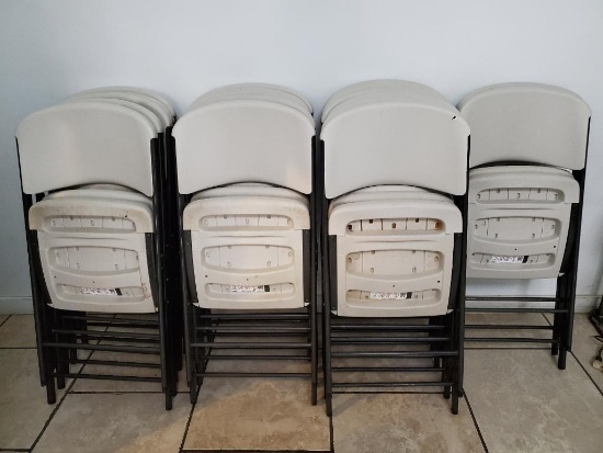 (18) Lifetime folding poly chairs
