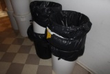 (5) poly trash cans