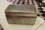 (4) Stainless steamer pans