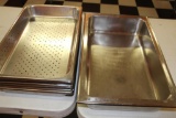 (7) Perforated stainless steamer pans