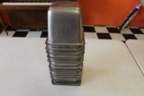 (12) Commercial stainless steamer or cold bar inserts