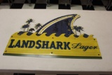 Landshark metal sign