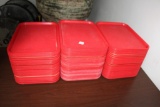 Huge quantity of cafeteria style poly trays 120+
