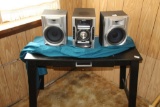 Sony Stereo and black wooden table