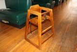 Restaurant styled wooden high chair